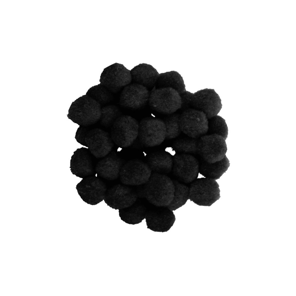 POMPONS 25 MM 50 ΤΕΜ DES-0069 ΜΑΥΡΟ