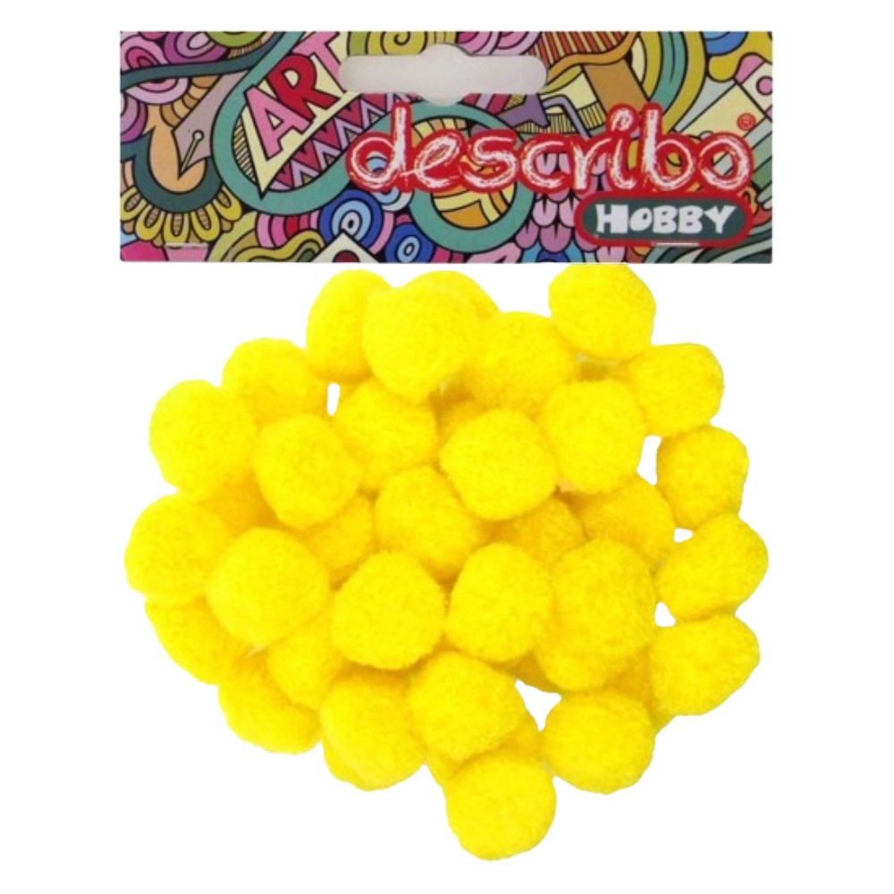 POMPONS 25 MM 50 ΤΕΜ DES-0072 ΚΙΤΡΙΝΟ