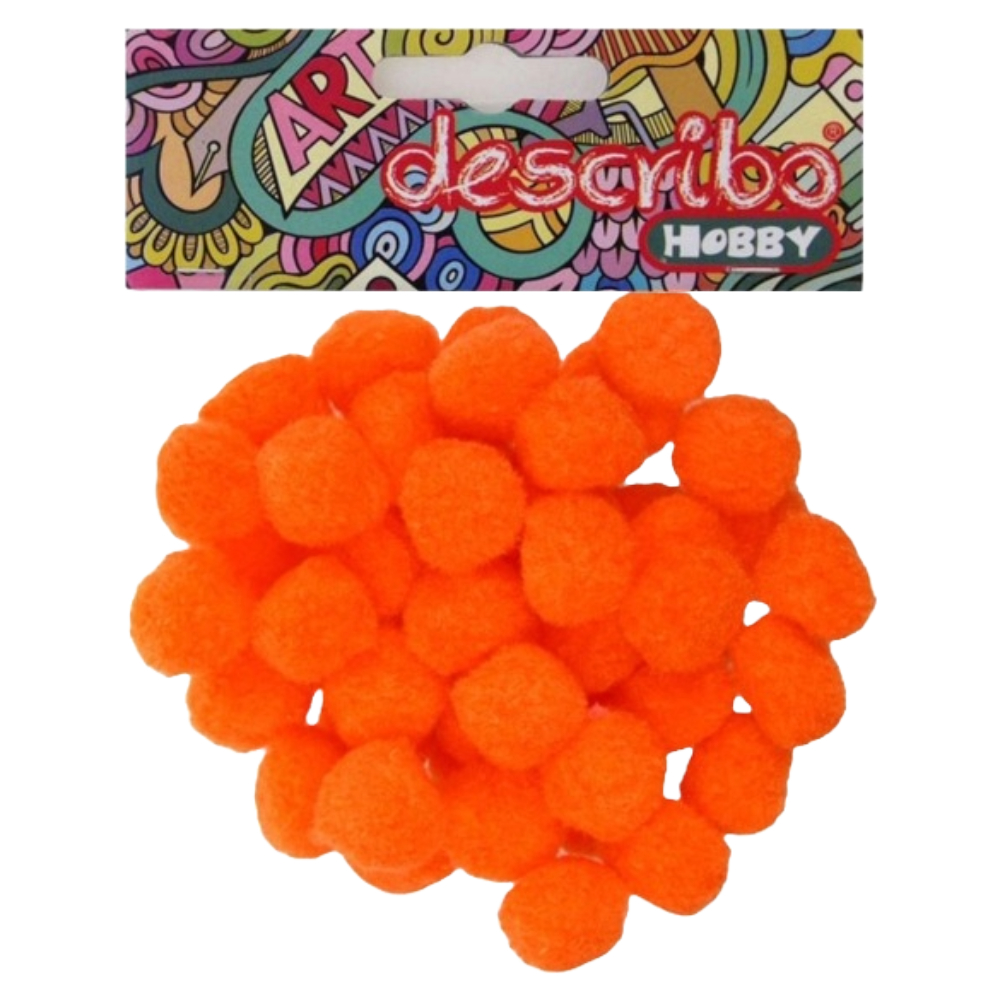 POMPONS 25 MM 50 ΤΕΜ DES-0073 ΠΟΡΤΟΚΑΛΙ