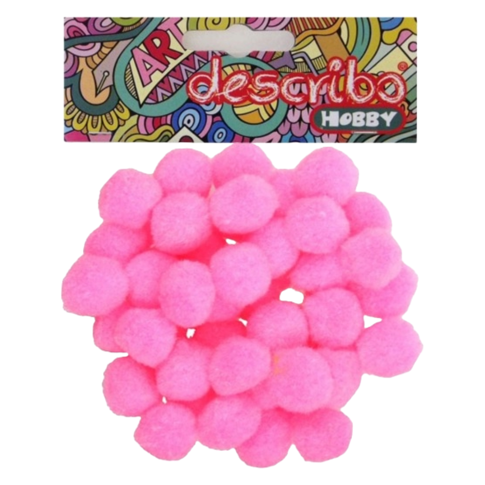 POMPONS 25 MM 50 ΤΕΜ DES-0075 ΡΟΖ