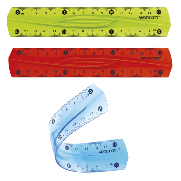 ΧΑΡΑΚΑΣ FLEXIBLE ΕΛΑΣΤΙΚΟΣ 15CM (3 ΑΣΟΡΤΙ ΧΡΩΜΑΤΑ) WESTOTT E-10220