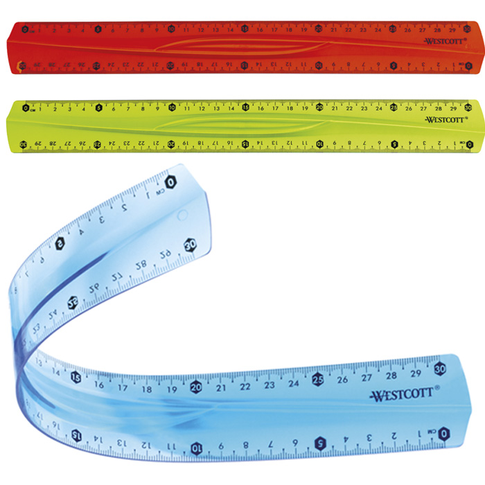 ΧΑΡΑΚΑΣ FLEXIBLE ΕΛΑΣΤΙΚΟΣ 30CM (3 ΑΣΟΡΤΙ ΧΡΩΜΑΤΑ) WESTCOTT E-10222