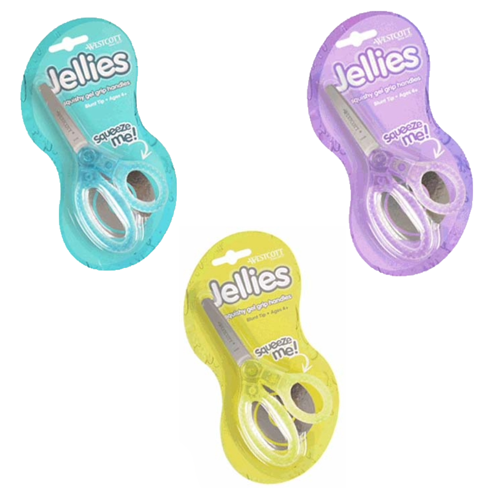 ΨΑΛΙΔΙ WESTCOTT ΣΧΟΛΙΚΟ 13CM JELLIES ΜΑΛΑΚΟ ΠΙΑΣΙΜΟ, ΑΣΟΡΤΙ ΧΡΩΜΑΤΑ BLISTER E-26030