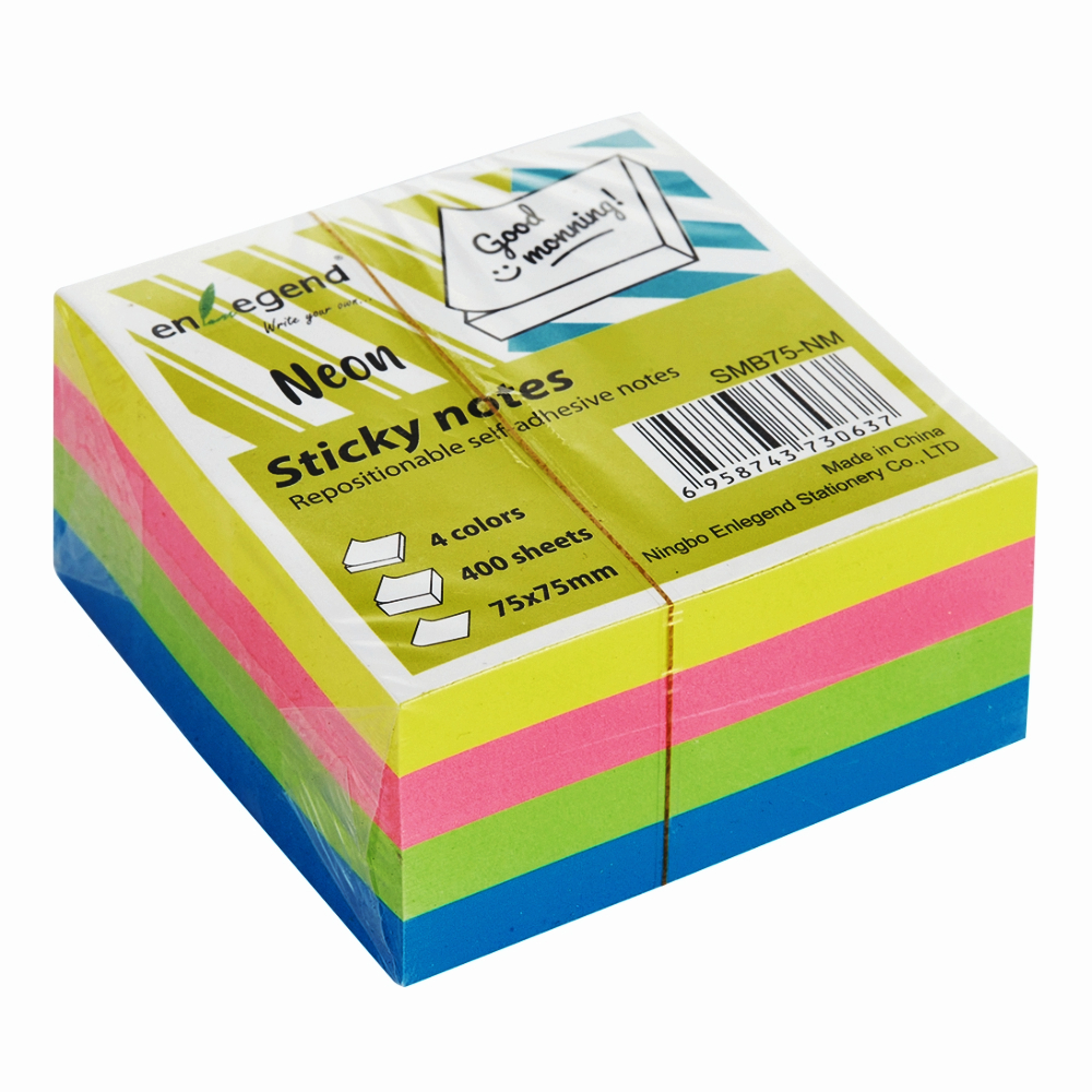 NOTES ENLEGEND ΚΥΒΟΣ 75X75 400Φ NEON ENL-SMB75-NM