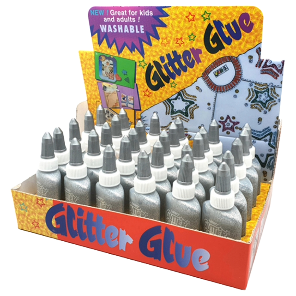 ΚΟΛΛΑ GLITTER GLUE LEEHO 40GR ΤΕΜΑΧΙΟ ΑΣΗΜΙ GG-40D-30S