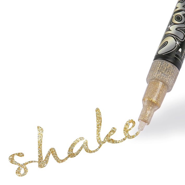 ΜΑΡΚΑΔΟΡΟΙ SHAKE FINE GLITTER GOLD (ΠΑΚ=6 ΤΕΜ) OZ GI30004