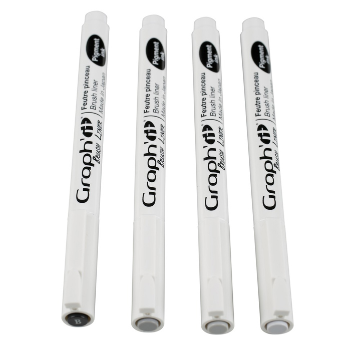 ΜΑΡΚΑΔΟΡΟΣ ΣΧΕΔΙΟΥ BRUSH LINER ΓΚΡΙ ΑΠΟΧΡΩΣΕΙΣ (ΣΕΤ 4 ΤΕΜ) OZ GI43329