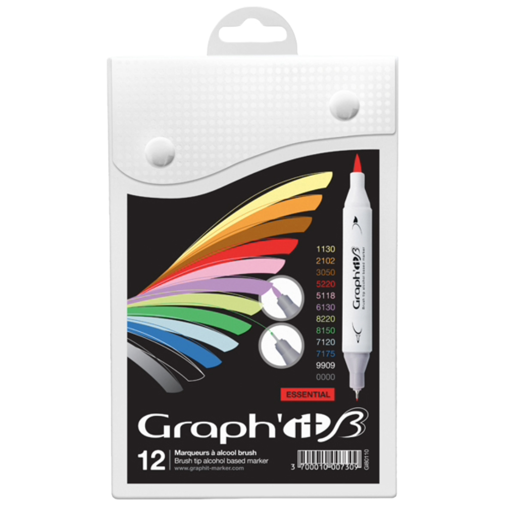 ΜΑΡΚΑΔΟΡΟΙ ΟΙΝΟΠΝΕΥΜΑΤΟΣ ΔΙΠΛΗ ΜΥΤΗ ΠΙΝΕΛΟ ESSENTIAL (ΣΕΤ 12 ΑΣΟΡΤΙ) OZ GI80110