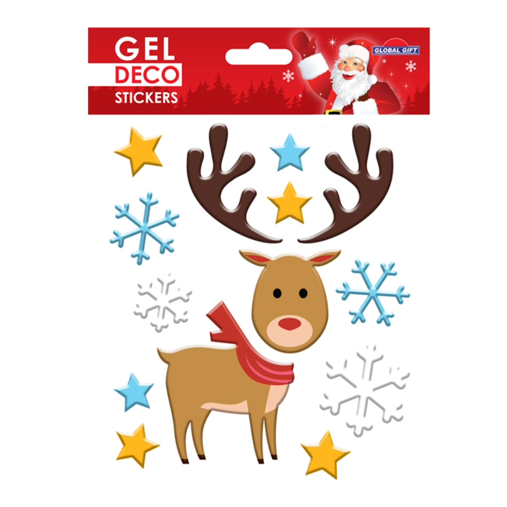 STICKERS CHRISTMAS 310-GEL 13X17CM 310594-GN94 GLOBAL GIFT