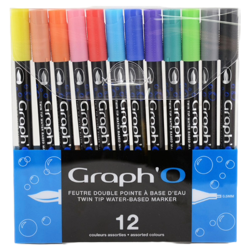 ΜΑΡΚΑΔΟΡΟΙ ΔΙΠΛΗ ΜΥΤΗ ΠΙΝΕΛΟ ΜΕ ΒΑΣΗ ΤΟ ΝΕΡΟ (ΣΕΤ 12 ΤΕΜ) OZ GO00120