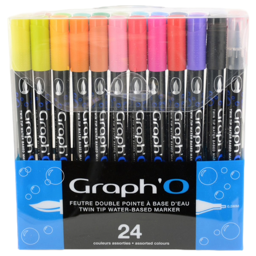 ΜΑΡΚΑΔΟΡΟΙ ΔΙΠΛΗ ΜΥΤΗ ΠΙΝΕΛΟ ΜΕ ΒΑΣΗ ΤΟ ΝΕΡΟ (ΣΕΤ 24 ΤΕΜ) OZ GO00240