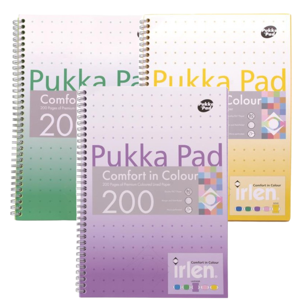 ΤΕΤΡΑΔΙΟ ΣΠΙΡΑΛ ΧΡΩΜΑΤΙΣΤΑ ΦΥΛΛΑ A5 PUKKA IRLJOTA5xx 200ΣΕΛ. 80GSM