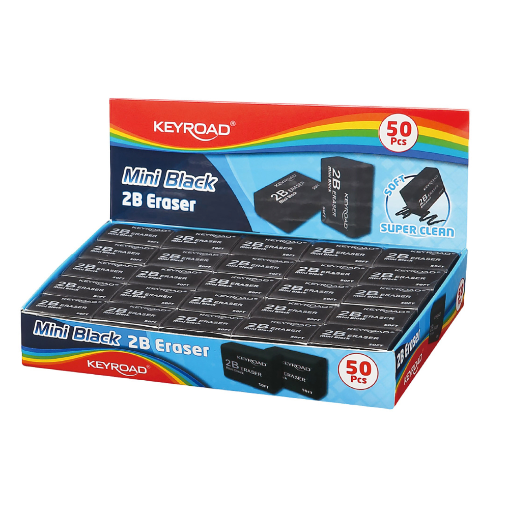 ΓΟΜΑ KEYROAD 971793 2B MINI ΜΑΥΡΗ ΚΟΥΤΙ 50 ΤΕΜΑΧΙΩΝ