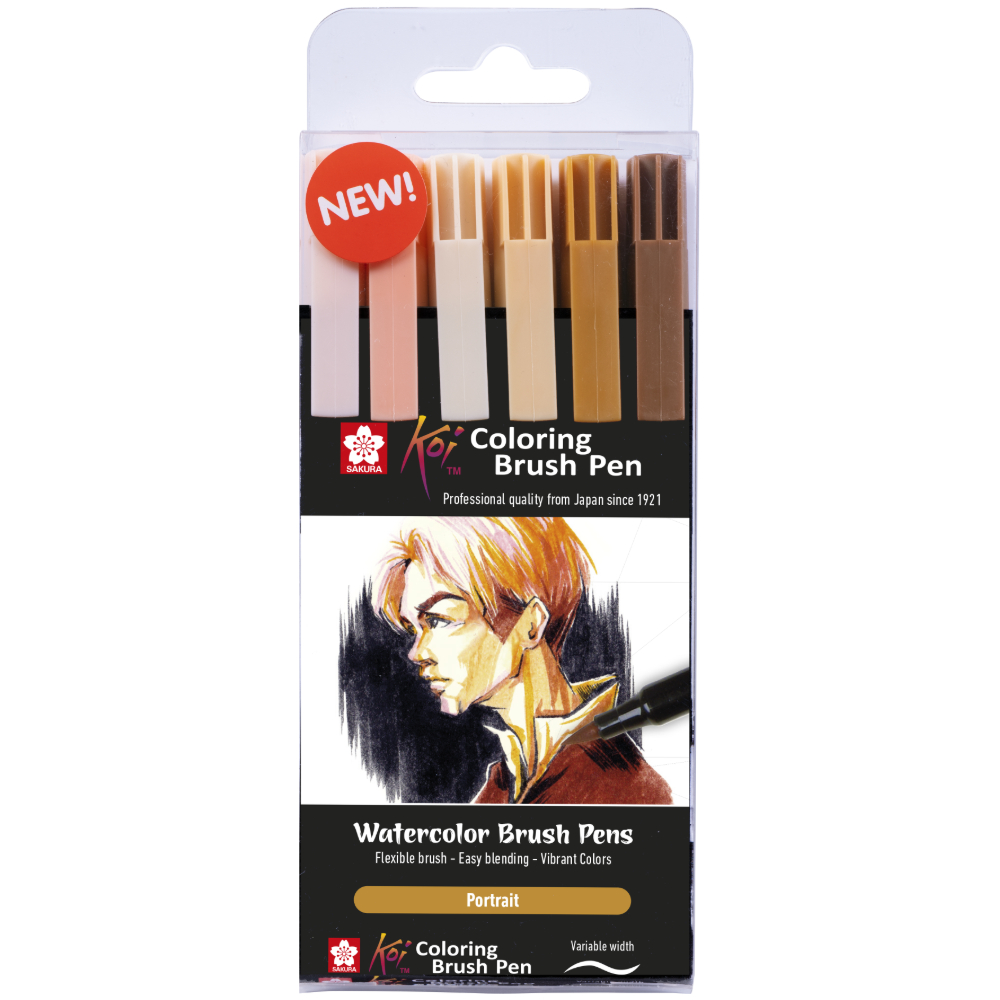 ΜΑΡΚΑΔΟΡΟΣ ART SAKURA BRUSH BLISTER 6 ΧΡΩΜΑΤΩΝ PORTRAIT POXBR6E