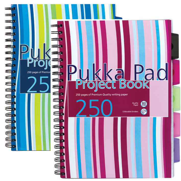 ΤΕΤΡΑΔΙΟ ΣΠΙΡΑΛ PUKKA PROBA4 Α4 5Θ. STRIPES 250ΣΕΛ. 80 GSM (2 ΑΣΟΡΤΙ)