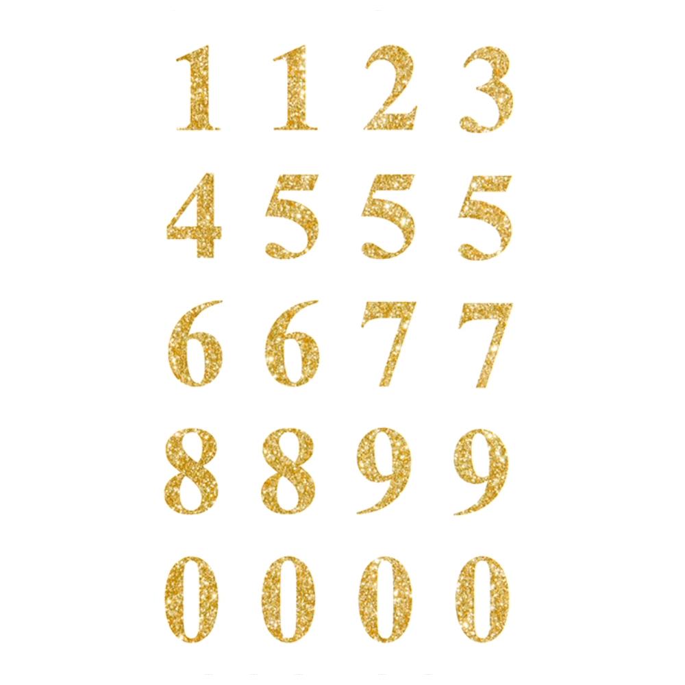 STICKERS BSB ΑΡΙΘΜΟΙ NUMBER 11-845/1 foil glitter