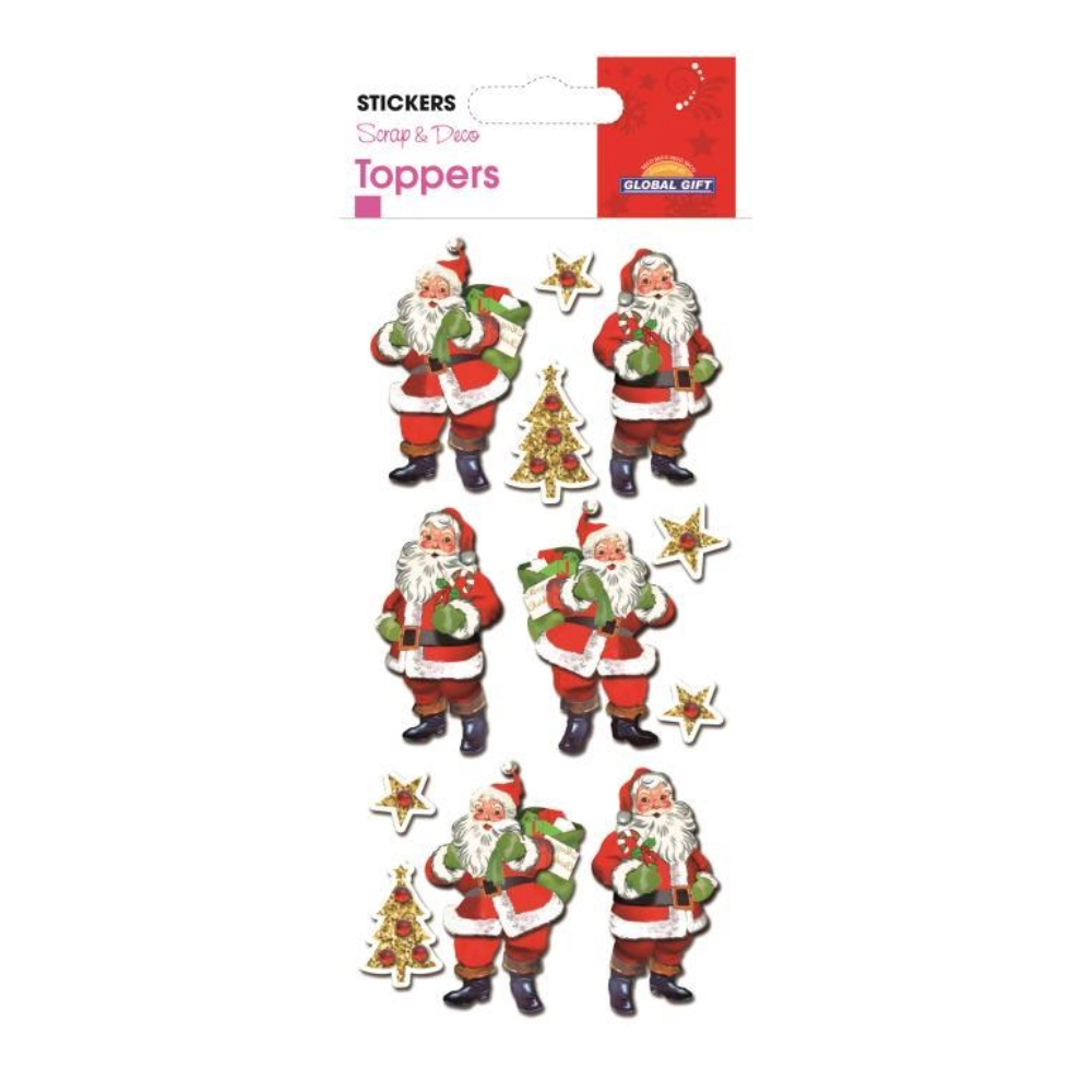 STICKERS CHRISTMAS SCENY/TOPPER 8X12CM 510081 GLOBAL GIFT