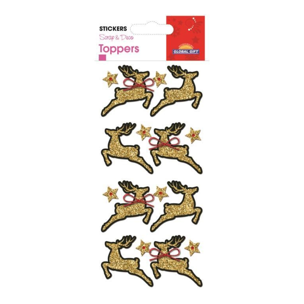 STICKERS CHRISTMAS SCENY/TOPPER 8X12CM 510084 GLOBAL GIFT