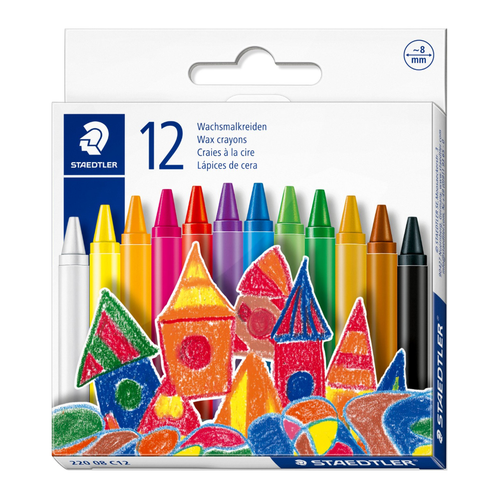 ΚΗΡΟΜΠΟΓΙΑ STAEDTLER 220-12 WAX CRAYON 12 ΧΡΩΜ. 220 08C 12