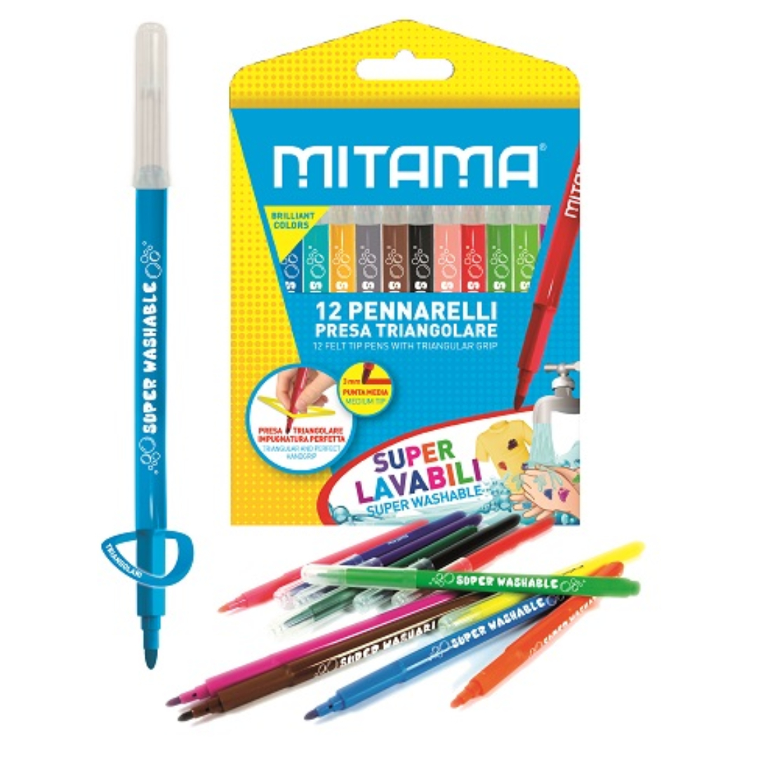 ΜΑΡΚΑΔΟΡΟΙ MITAMA (ΛΕΠΤΟΙ) 12 ΧΡΩΜ WASHABLE 61995