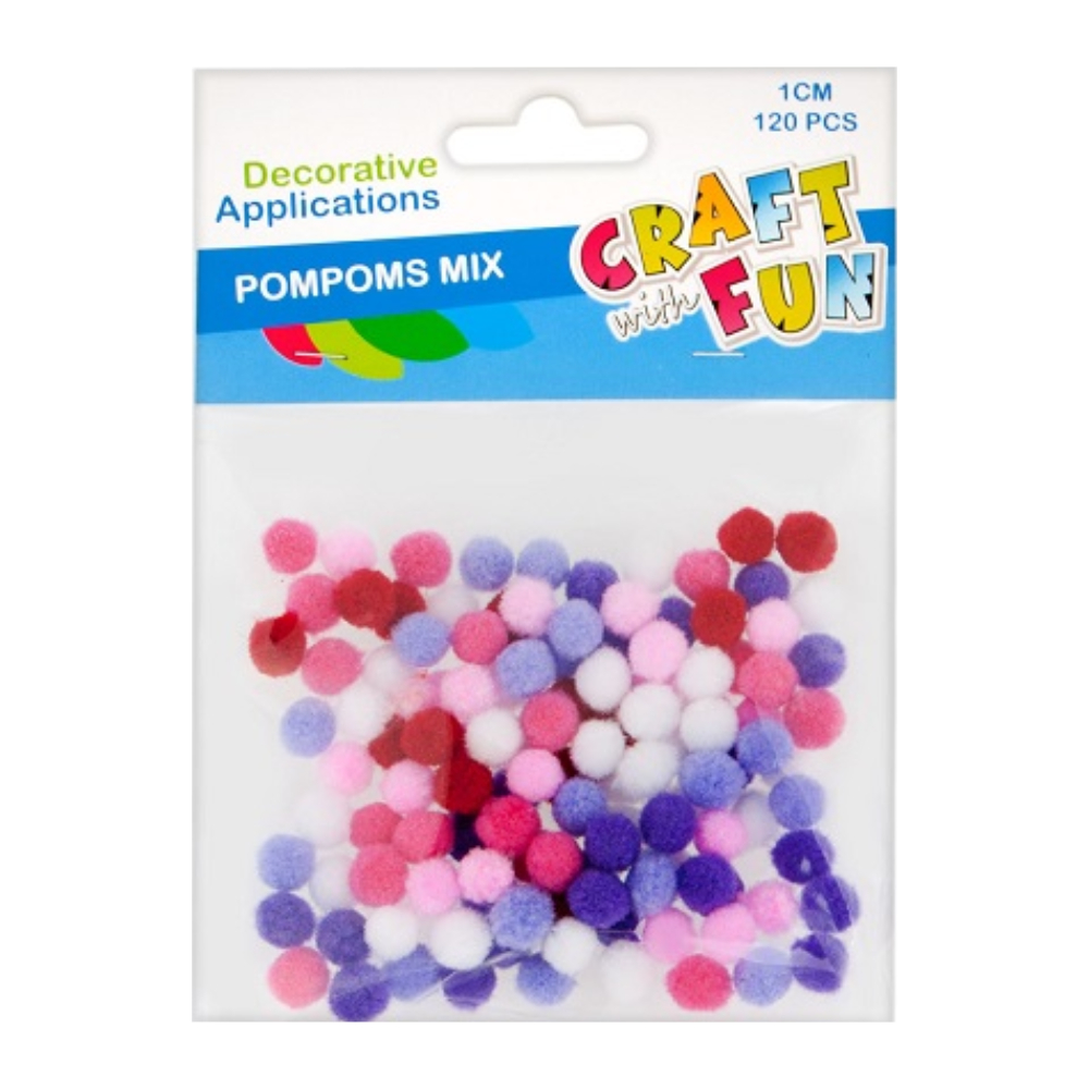 POMPONS 10MM (120ΤΕΜ) AR-439300 ΔΙAΦΟΡΑ ΧΡΩΜΑΤΑ * CN *