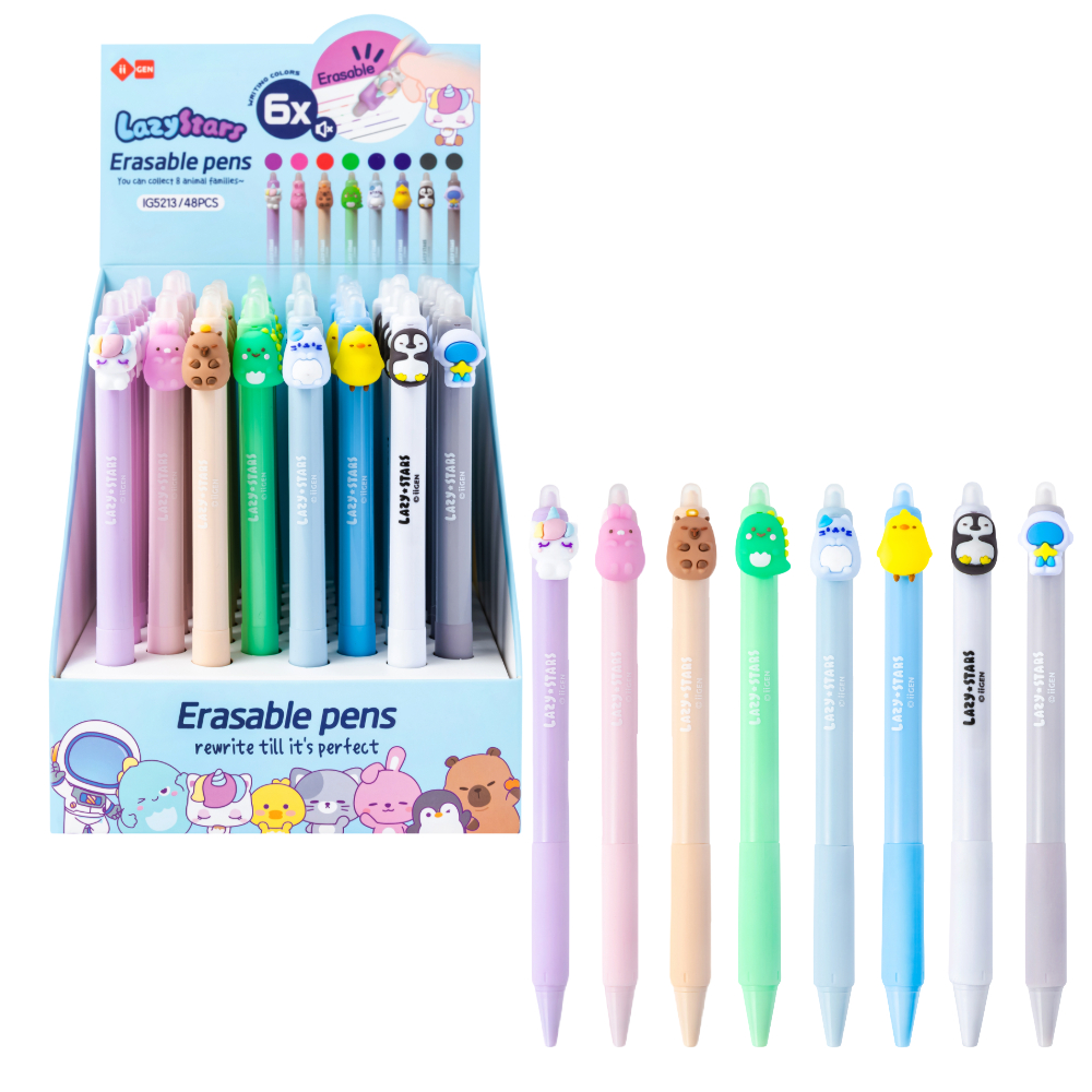 ΣΤΥΛΟ MANAL GEL ΜΕ ΜΕΛΑΝΙ ΠΟΥ ΣΒΗΝΕΙ/ERASABLE (8 ΣΧΕΔΙΑ) IG5213 (=48)