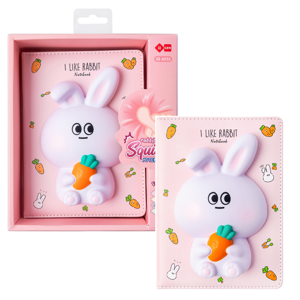 ΣΗΜΕΙΩΣΕΩΝ NOTEBOOK/DIARY MANAL SQUISHY (12x 17) IG6033 RABBIT