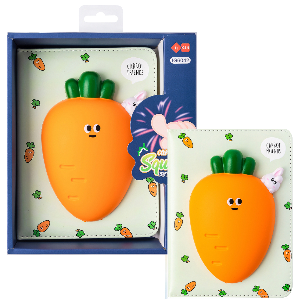 ΣΗΜΕΙΩΣΕΩΝ NOTEBOOK/DIARY MANAL SQUISHY (12x 17) IG6042 CARROT