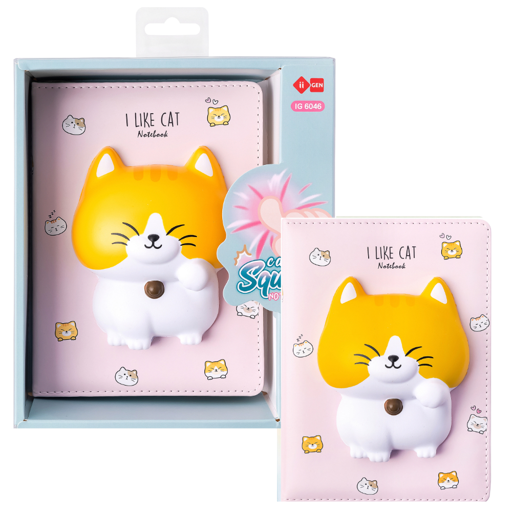 ΣΗΜΕΙΩΣΕΩΝ NOTEBOOK/DIARY MANAL SQUISHY (12x 17) IG6046 CAT