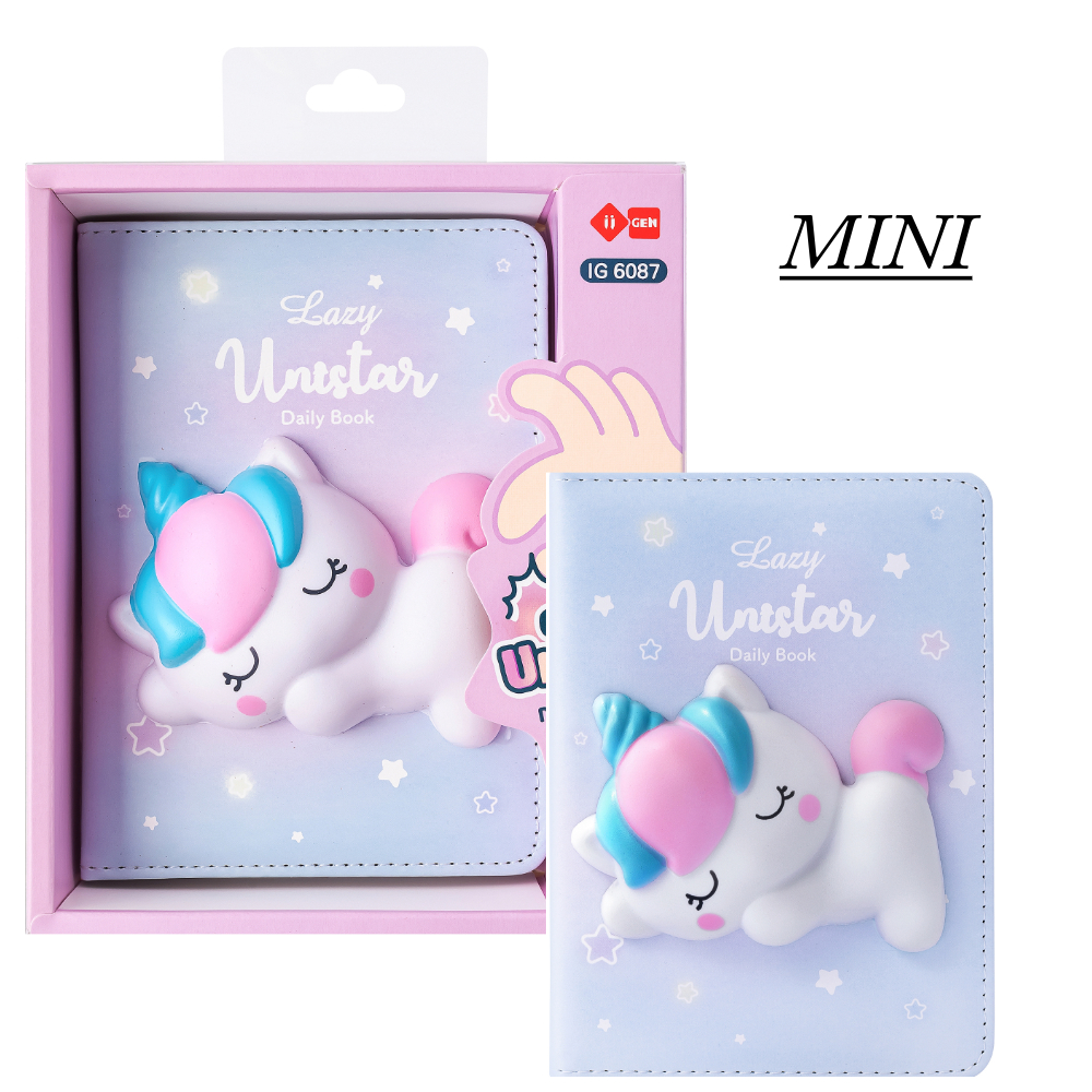ΣΗΜΕΙΩΣΕΩΝ NOTEBOOK/DIARY MANAL SQUISHY (15x 9) MINI IG6087 UNICORN