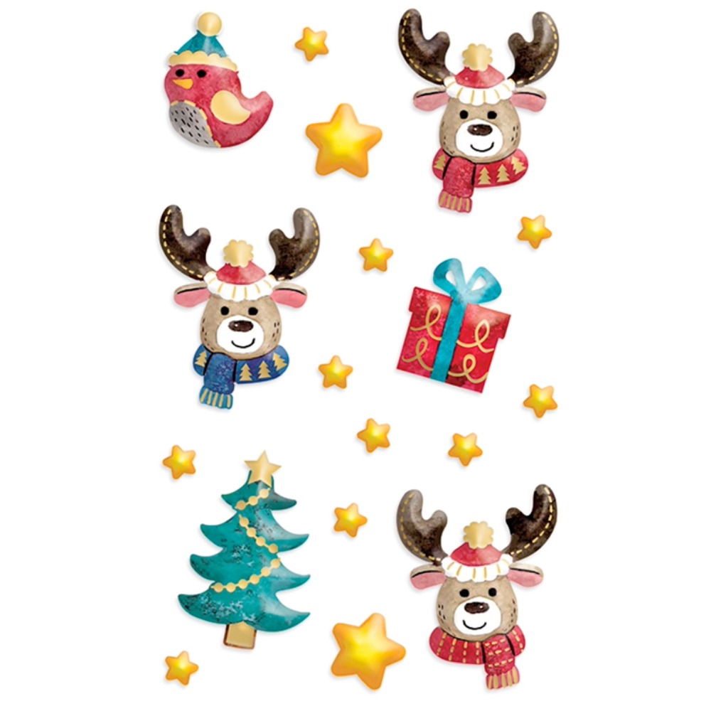 STICKERS BSB CHRISTMAS 71-060/1 puffy gold