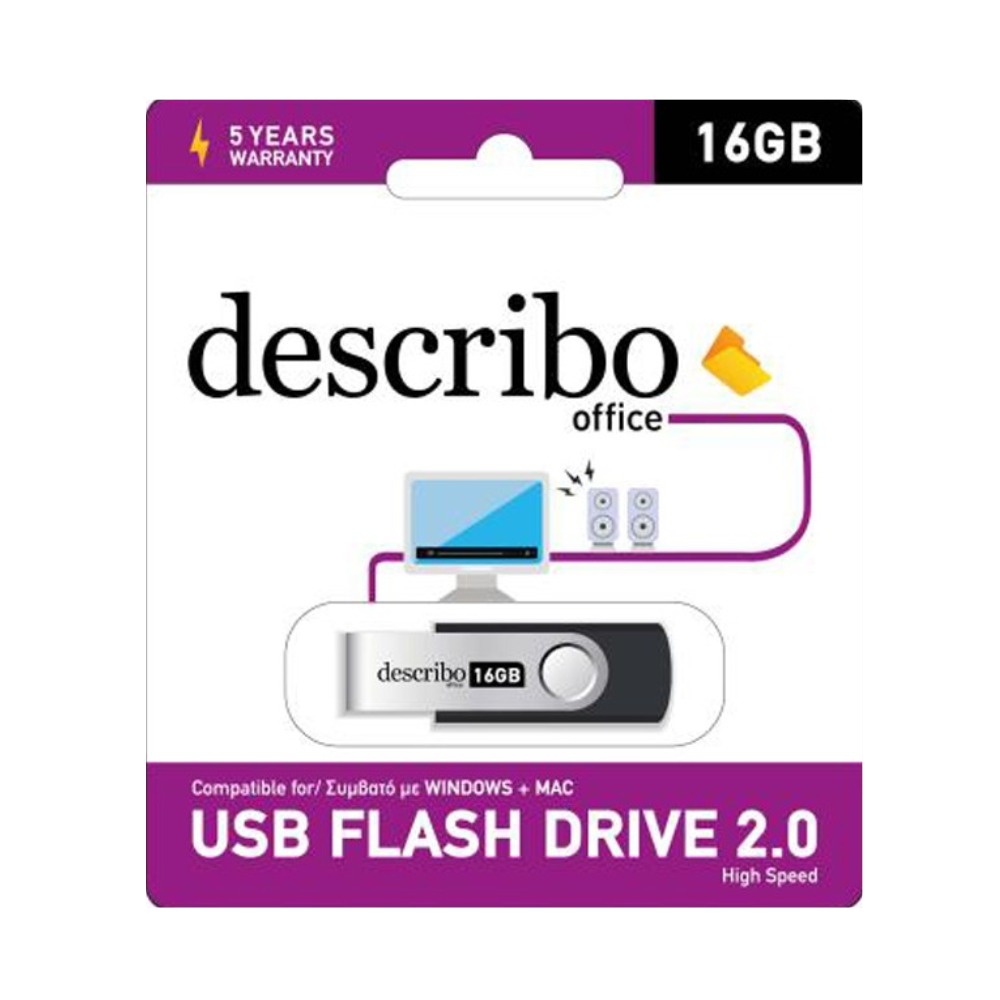 USB STICK HIGH SPEED 2.0 16GB DESCRIBO DES-416