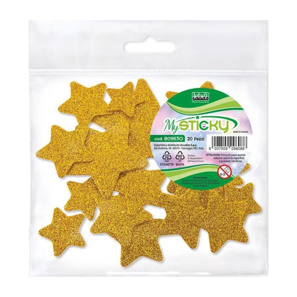 STICKERS CHRISTMAS LEBEZ ΑΦΡΩΔΗ GLITTER 20 ΤΕΜ. 14280963O ΧΡΥΣΟ