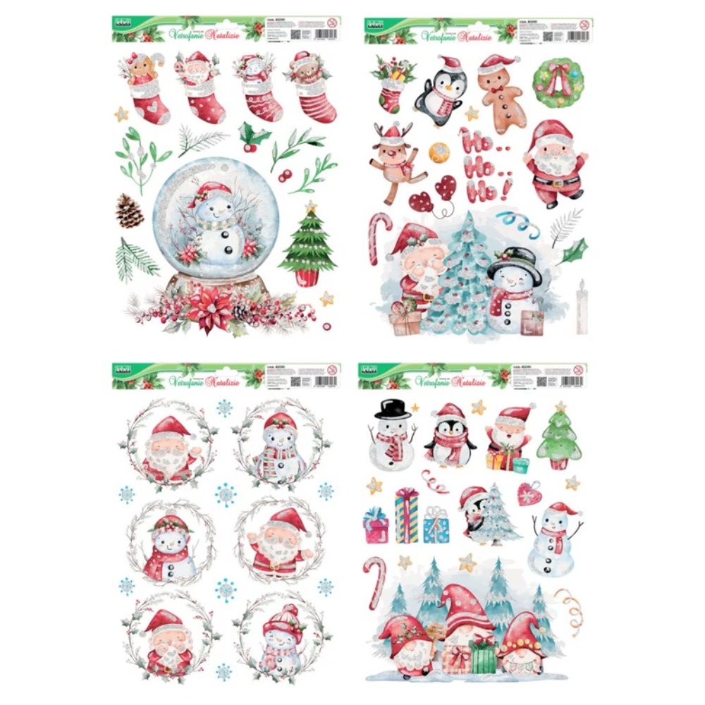 STICKERS CHRISTMAS LEBEZ WINDOW 30X37CM GLITTER 14282091