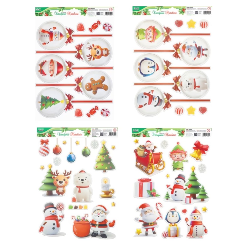 STICKERS CHRISTMAS LEBEZ WINDOW 30X37CM GLITTER 14282093