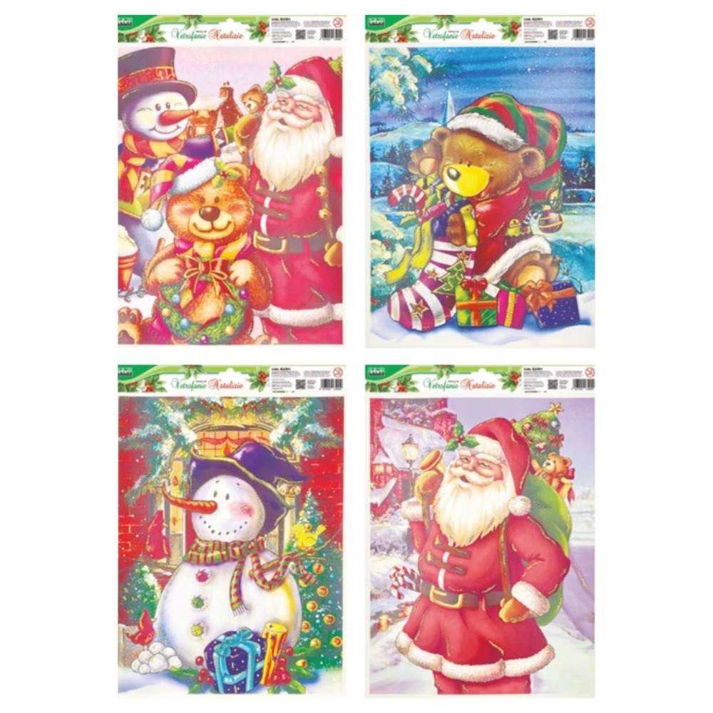 STICKERS CHRISTMAS LEBEZ WINDOW 30X37CM GLITTER 14282094