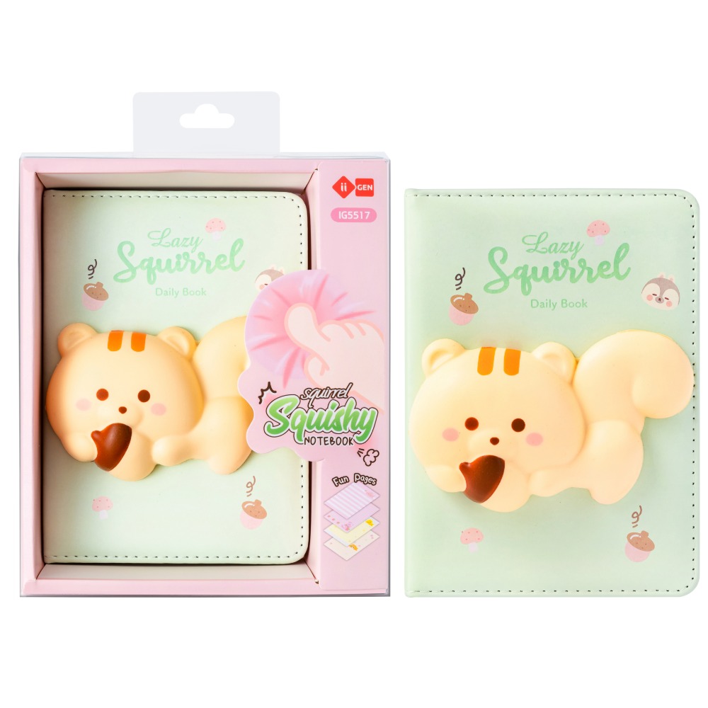 ΣΗΜΕΙΩΣΕΩΝ NOTEBOOK/DIARY MANAL SQUISHY (15x 9) MINI IG5517 SQUIRREL