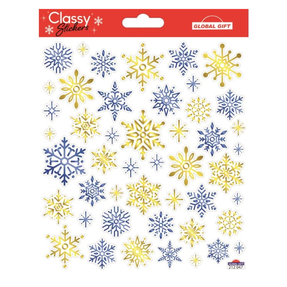 STICKERS CHRISTMAS CLASSY 15X17CM 212047 GLOBAL GIFT