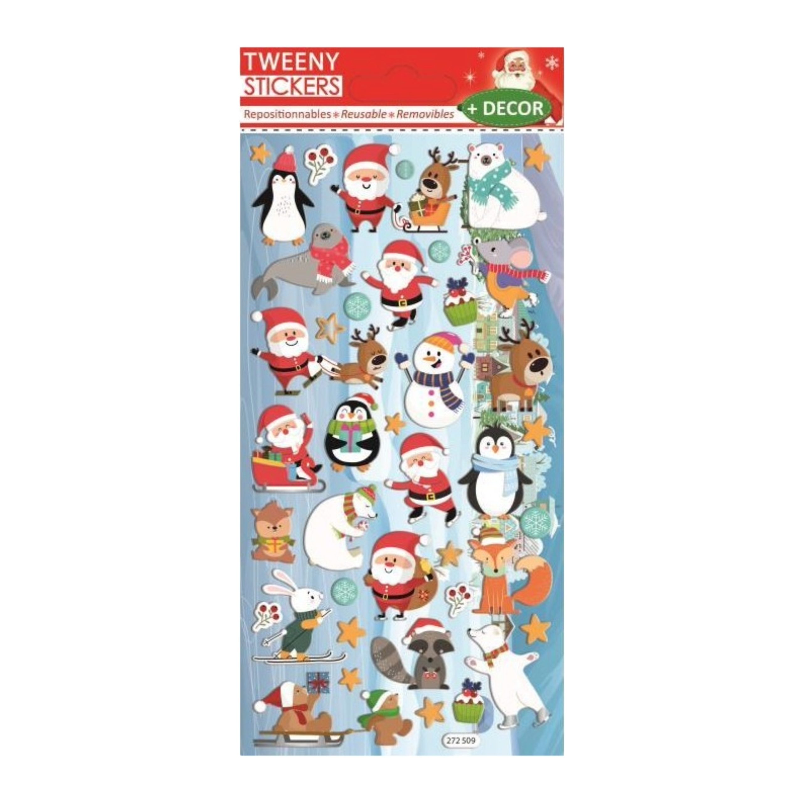 STICKERS CHRISTMAS TWEENY DECOR 9X17.5CM 272509 GLOBAL GIFT