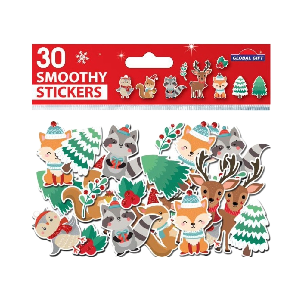 STICKERS CHRISTMAS SMOOTHY ΑΦΡΩΔΗ 30 ΤΕΜ. 15Χ8CM 290016 GLOBAL GIFT