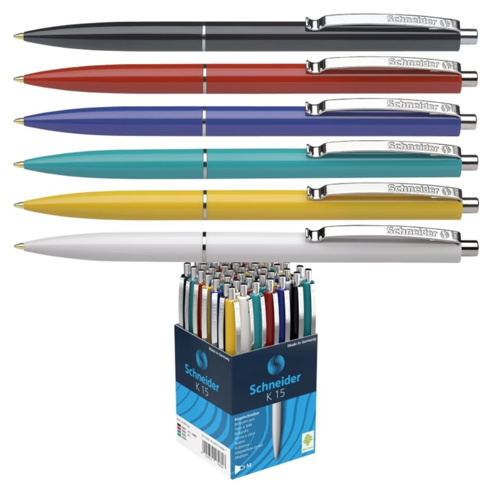 ΣΤΥΛΟ SCHNEIDER ΔΙΑΡΚΕΙΑΣ ΜΕ ΚΟΥΜΠΙ K15 (Κ. 50 ΤΕΜ) 3080 ASSORTED