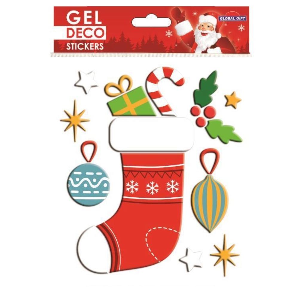 STICKERS CHRISTMAS 310-GEL 13X17CM 310511 GLOBAL GIFT