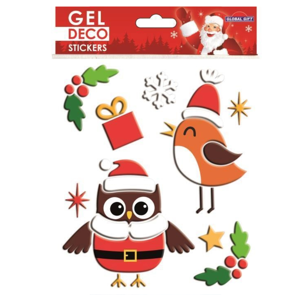 STICKERS CHRISTMAS 310-GEL 13X17CM 310512 GLOBAL GIFT