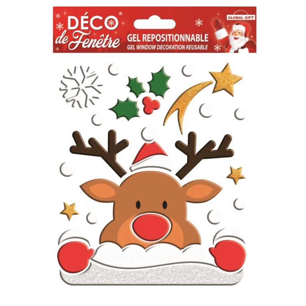 STICKERS CHRISTMAS 310-GEL 13X17CM 310515 GLOBAL GIFT
