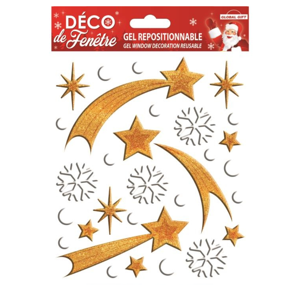 STICKERS CHRISTMAS 310-GEL 13X17CM 310516 GLOBAL GIFT