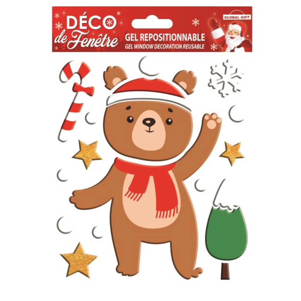 STICKERS CHRISTMAS 310-GEL 13X17CM 310518 GLOBAL GIFT