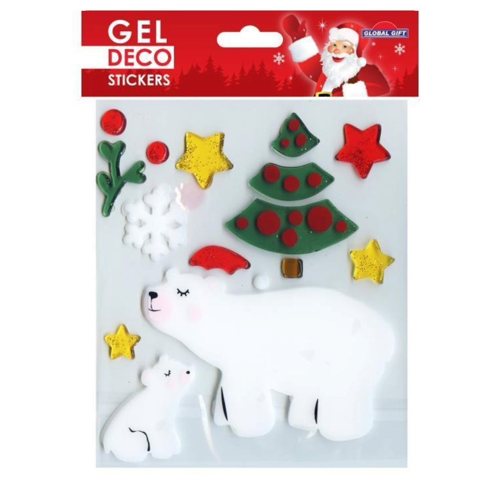 STICKERS CHRISTMAS 310-GEL 13X17CM 310591 GLOBAL GIFT