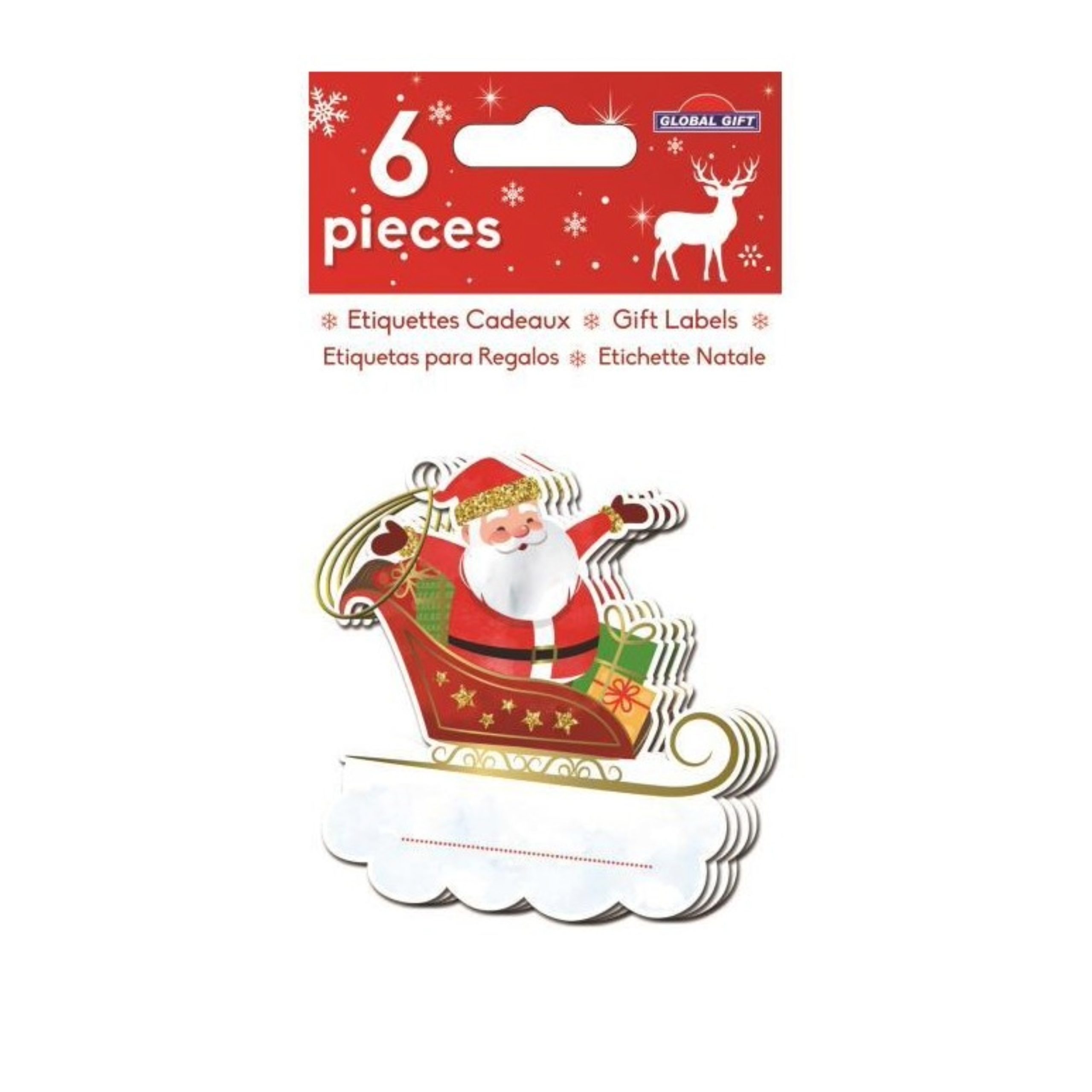STICKERS CHRISTMAS TAG/ΚΑΡΤΕΣ 8X12CM 331111 GLOBAL GIFT
