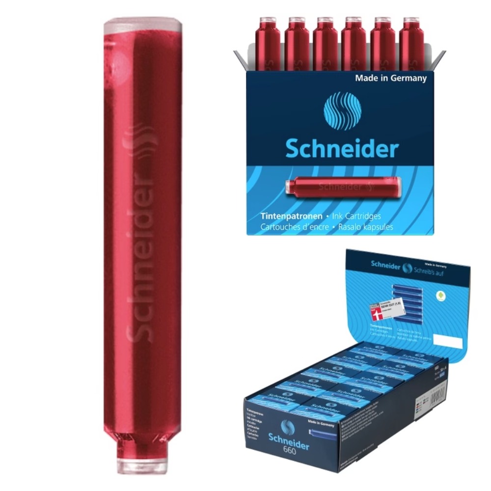 ΑΝΤΑΛΛΑΚΤΙΚΑ ΑΜΠΟΥΛΕΣ ΠΕΝΑΣ SCHNEIDER 660-2 ΚΟΚΚΙΝΟ (ΚΟΥΤΙ 6 ΤΕΜ.)