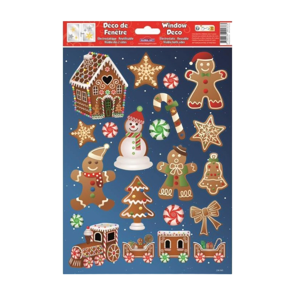 STICKERS CHRISTMAS WINDOW 20X30CM W230565 GLOBAL GIFT